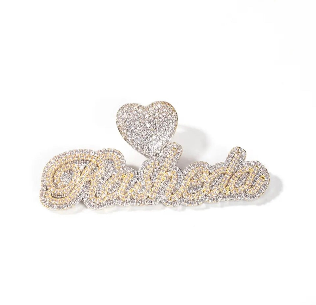 Bubble Letter Heart Pendant