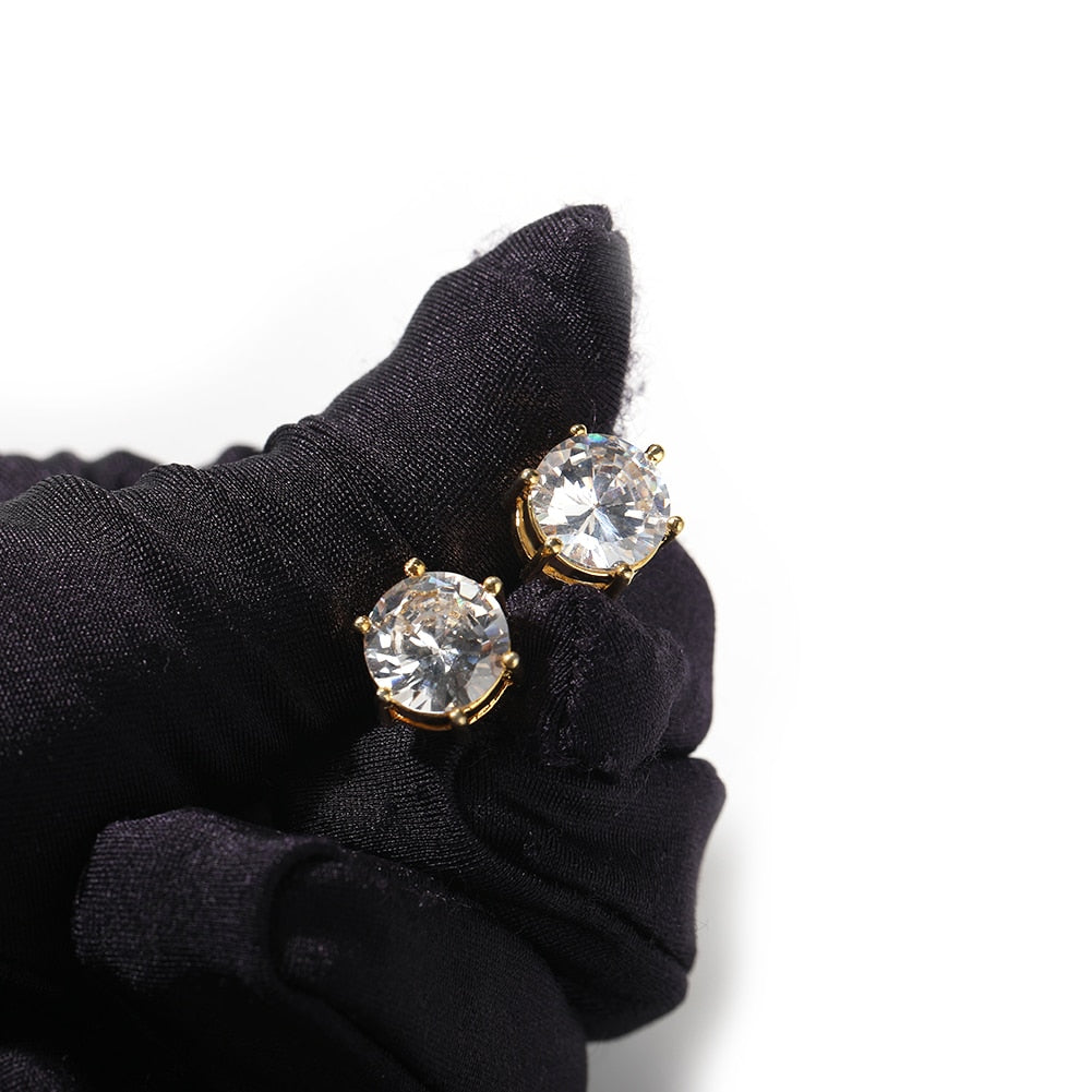 Round Stud Earrings