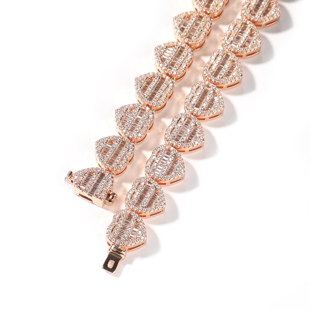12mm Baguette Heart Bracelet