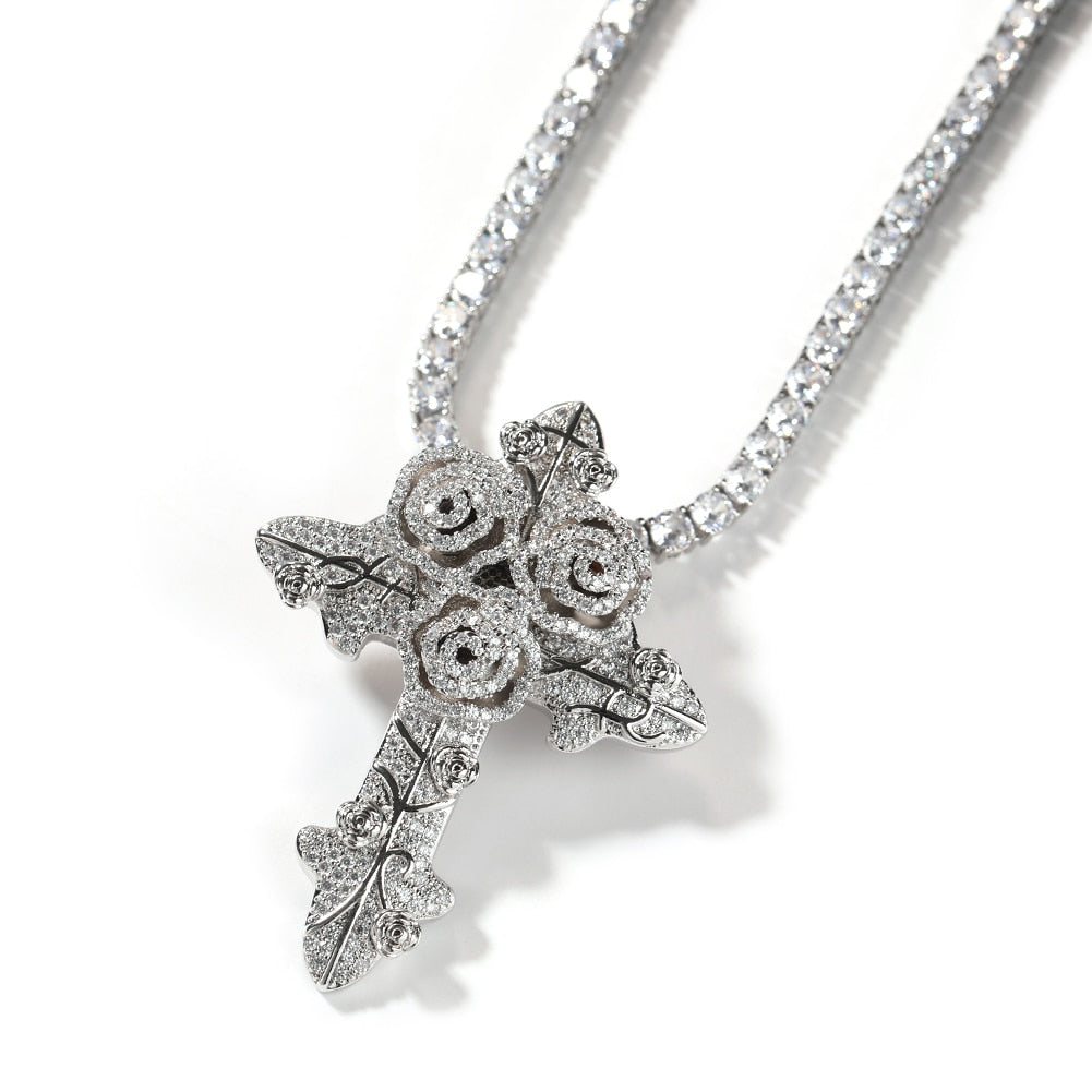 Rose Cross Pendant