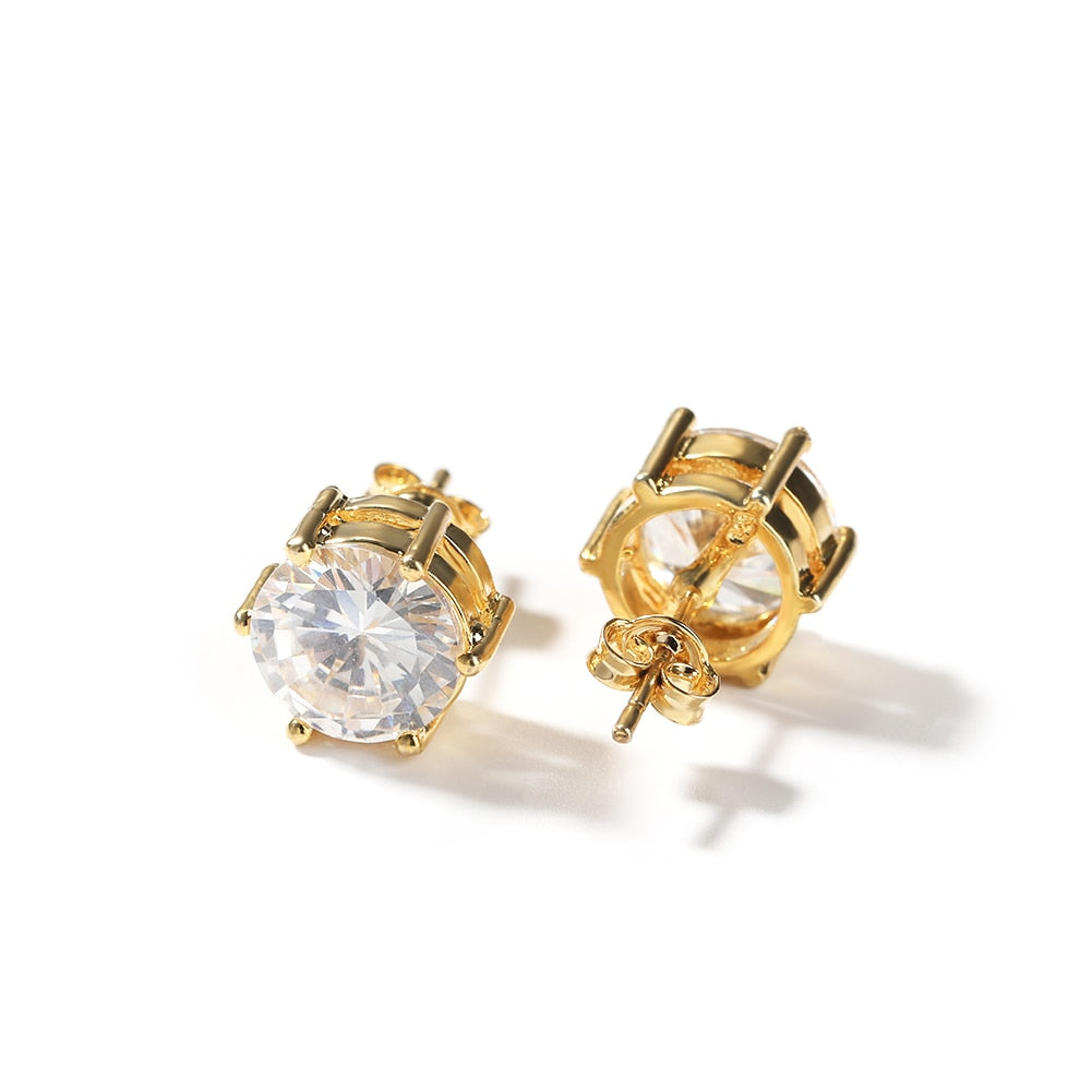Round Stud Earrings