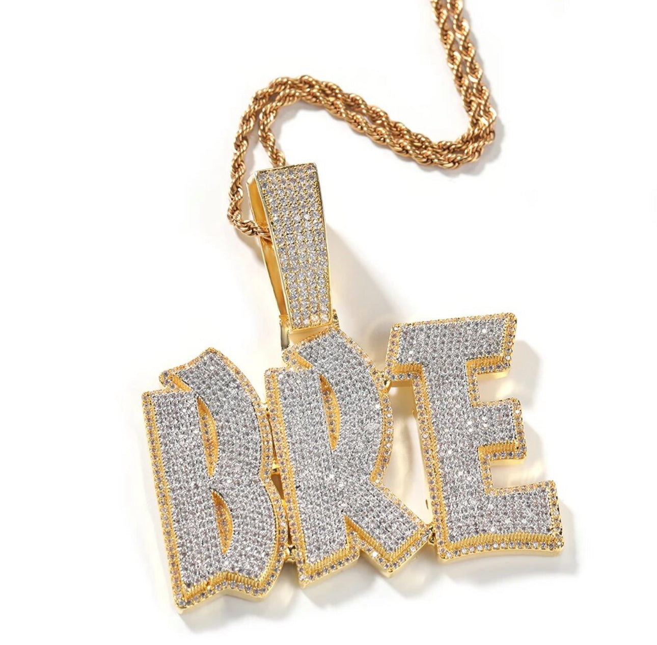 Double Layer Name Pendant