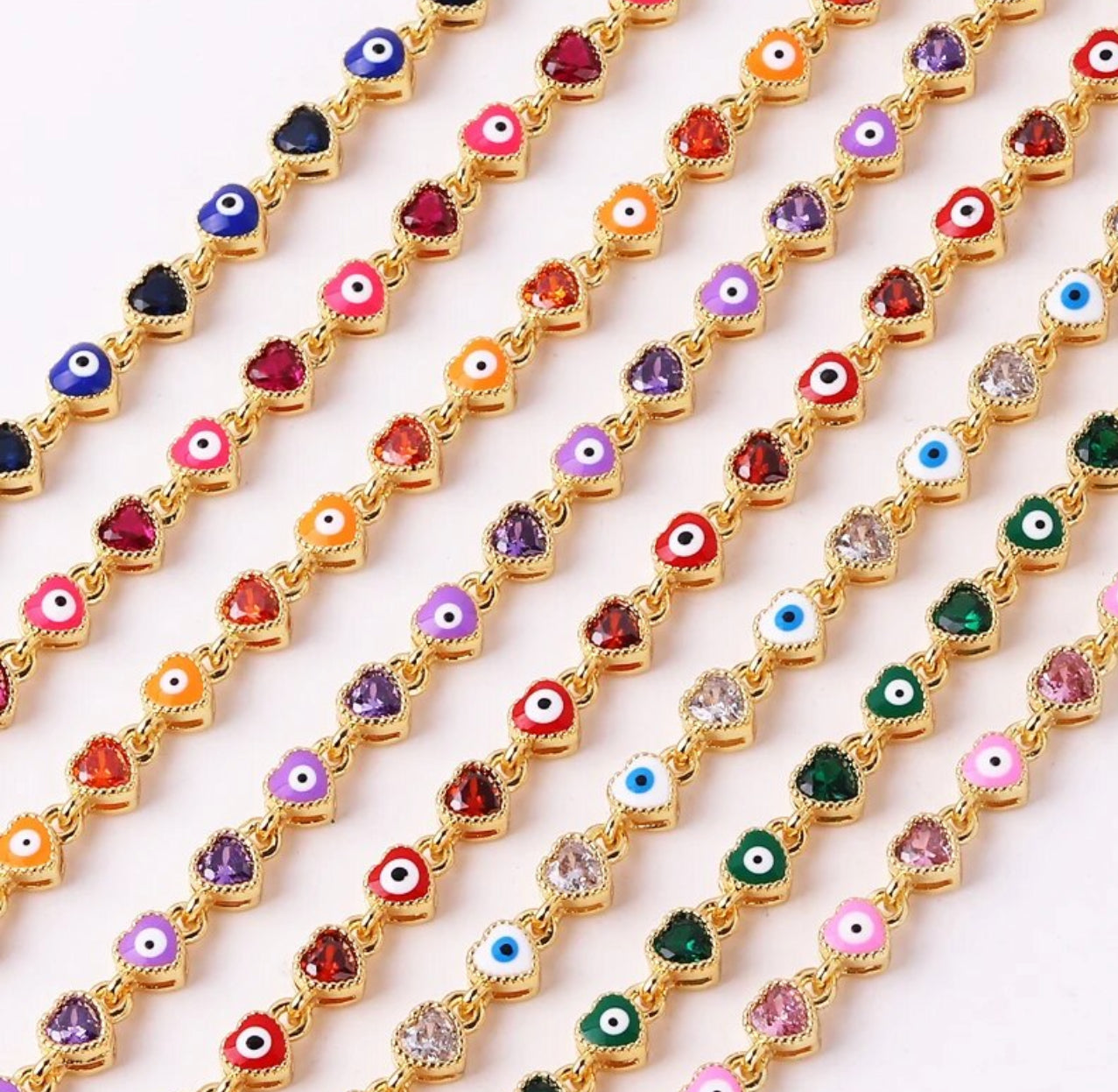 Heart Evil Eye Bracelet