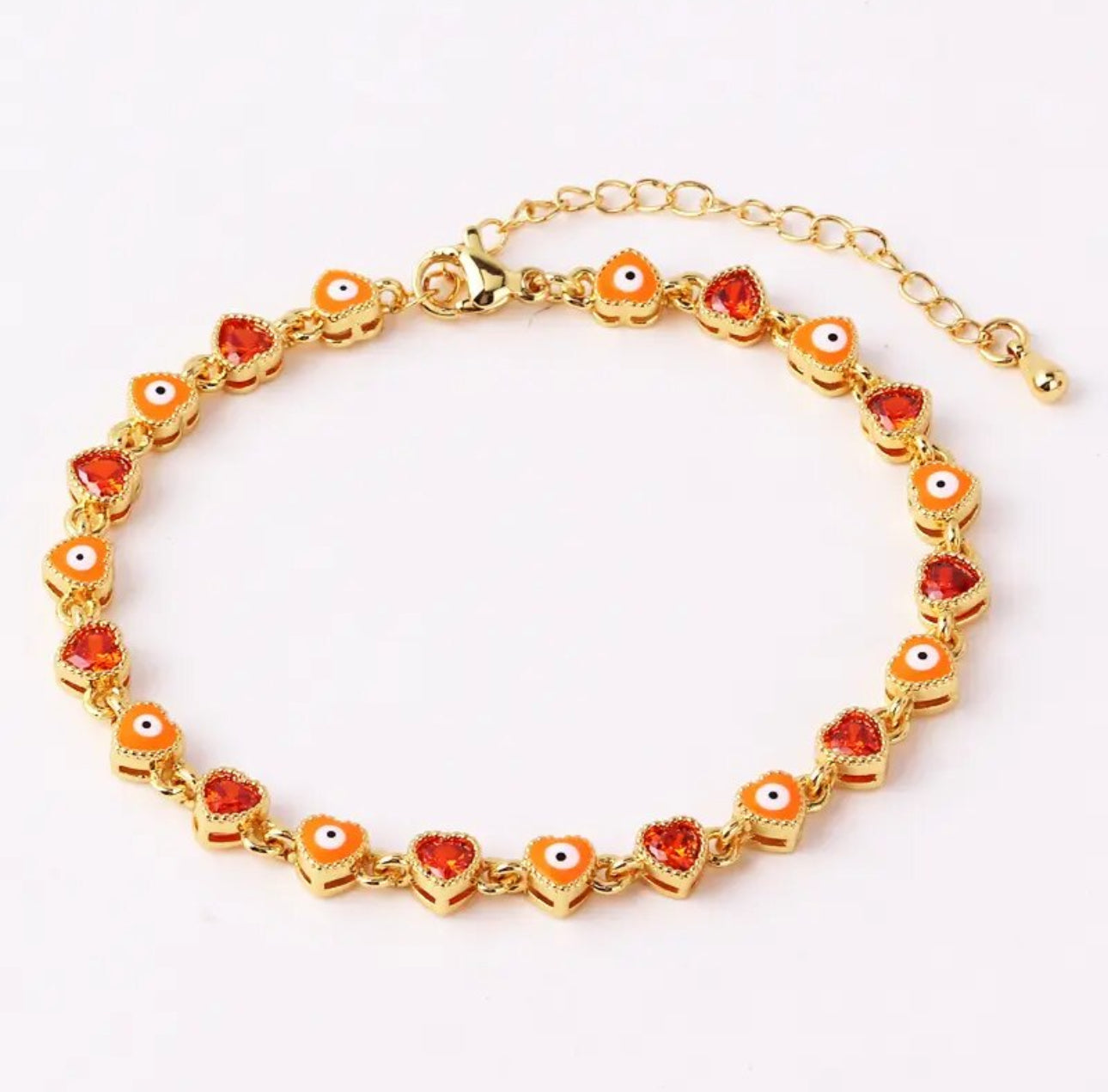 Heart Evil Eye Bracelet