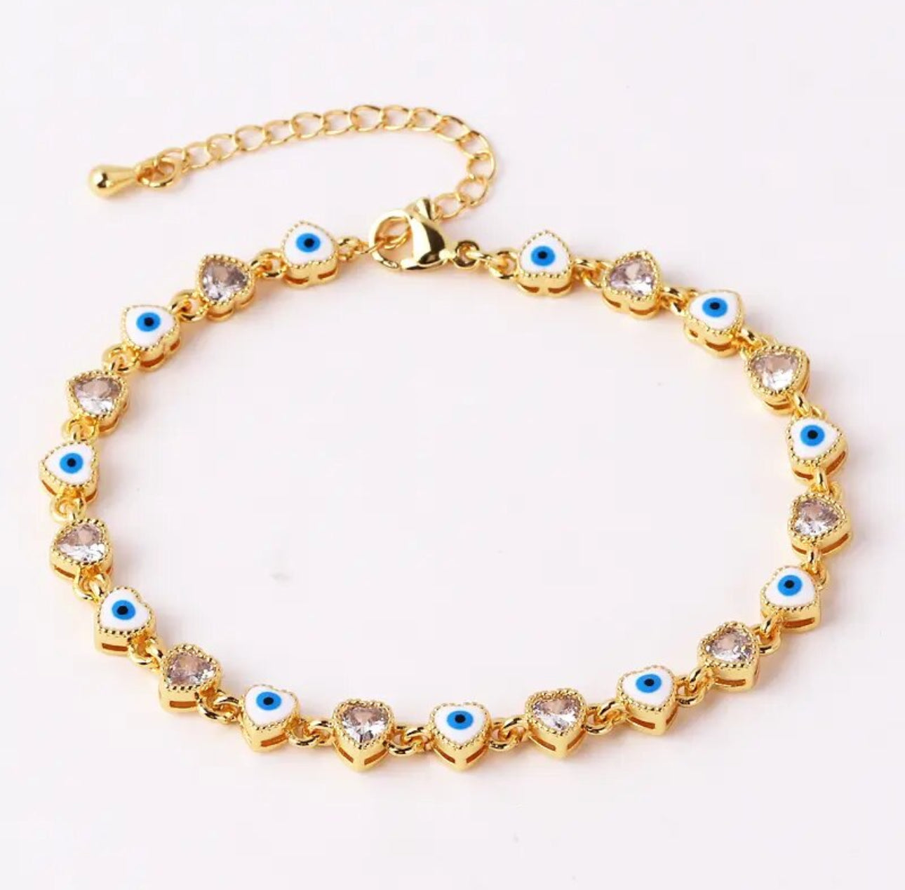 Heart Evil Eye Bracelet