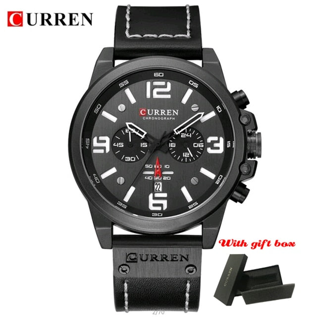 Military Leather Sport Watch