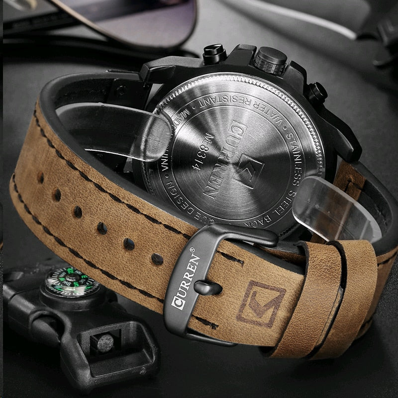 Military Leather Sport Watch