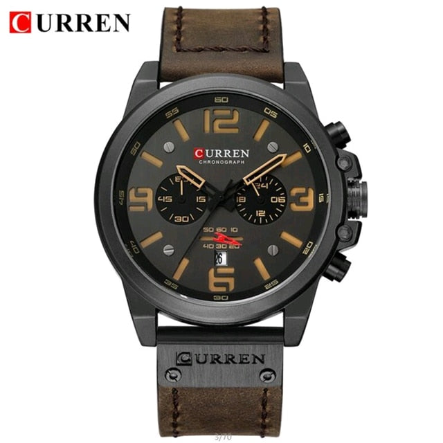 Military Leather Sport Watch