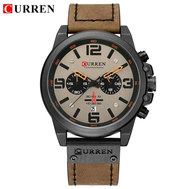 Military Leather Sport Watch
