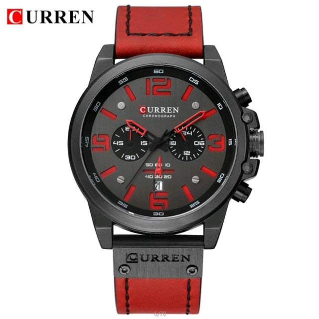 Military Leather Sport Watch