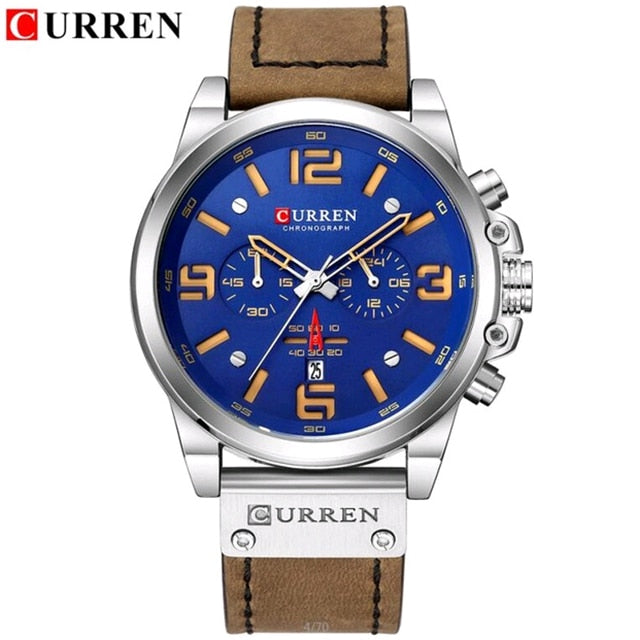 Military Leather Sport Watch
