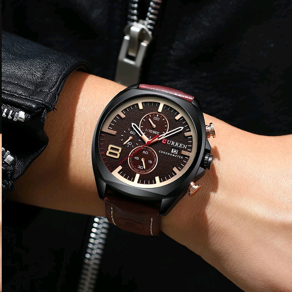 Leather Men Watch