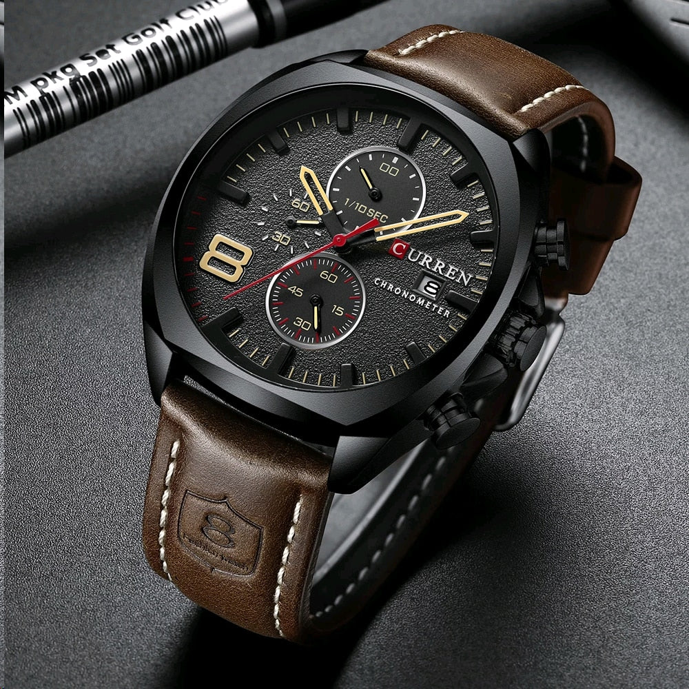 Leather Men Watch