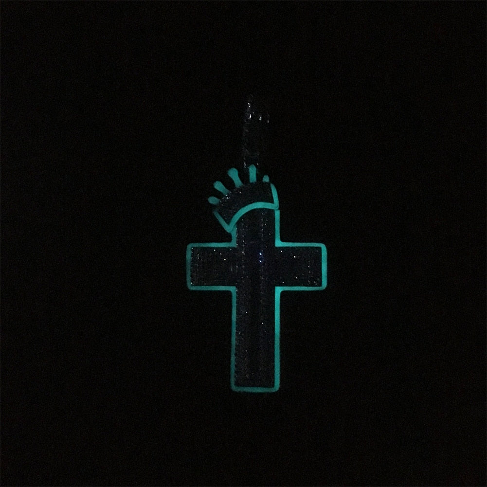 King Iced Out Crown Cross Pendant