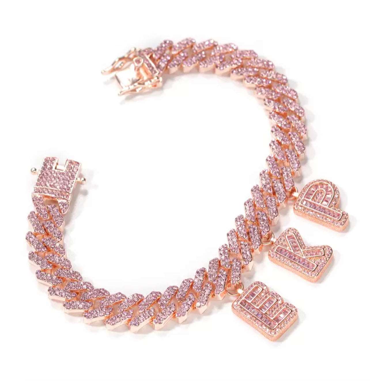 Pink Cuban Link Anklet
