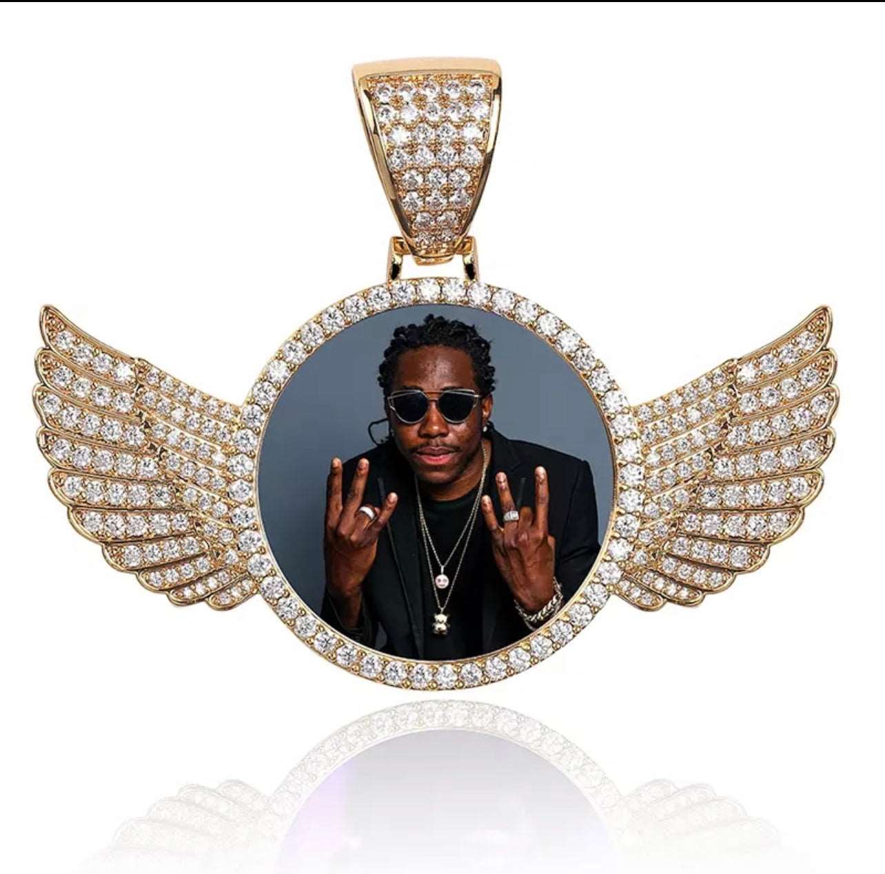 Angel Wings Photo Pendant