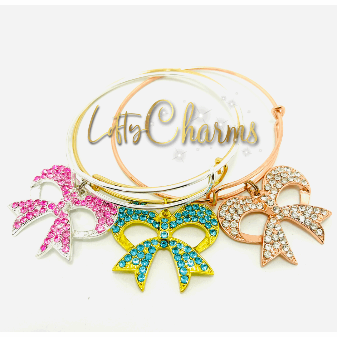 Single Bow Charm Bangles
