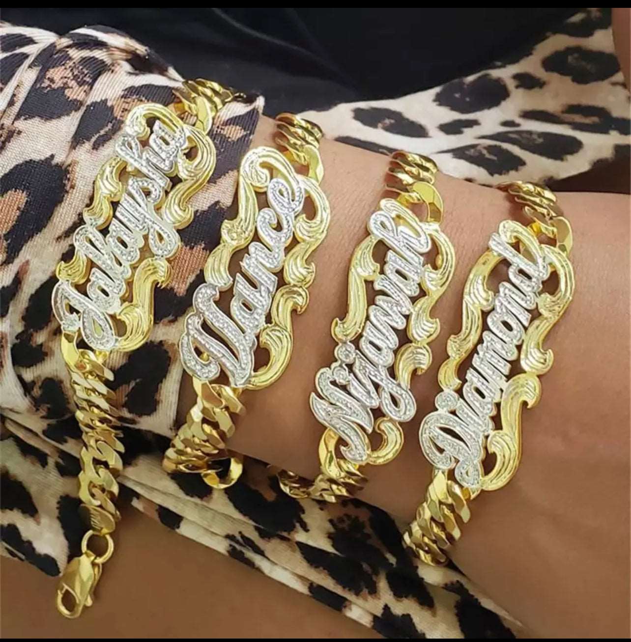 Two Tone Name Bracelet