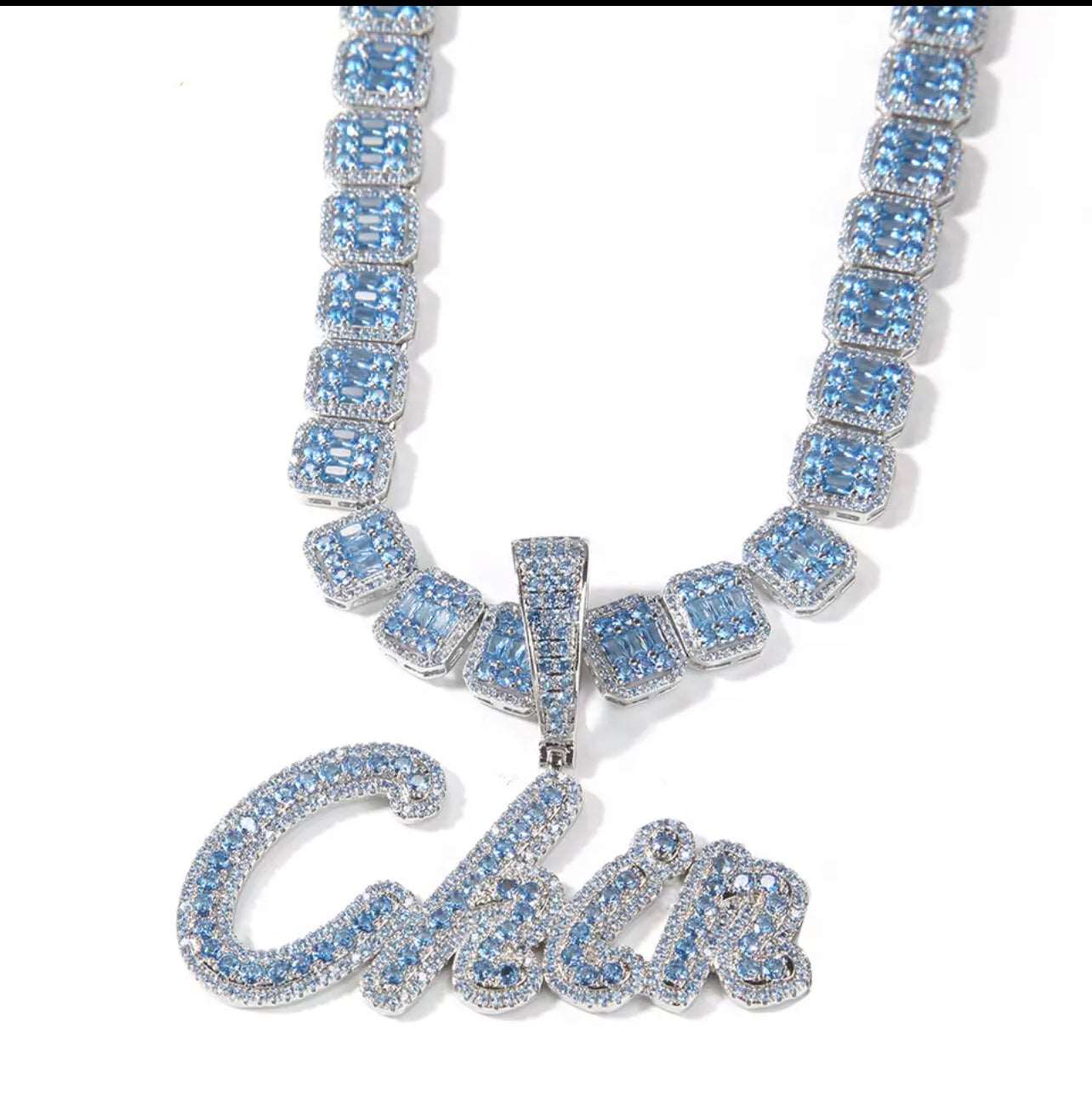 Two- Tone Baguette Necklace