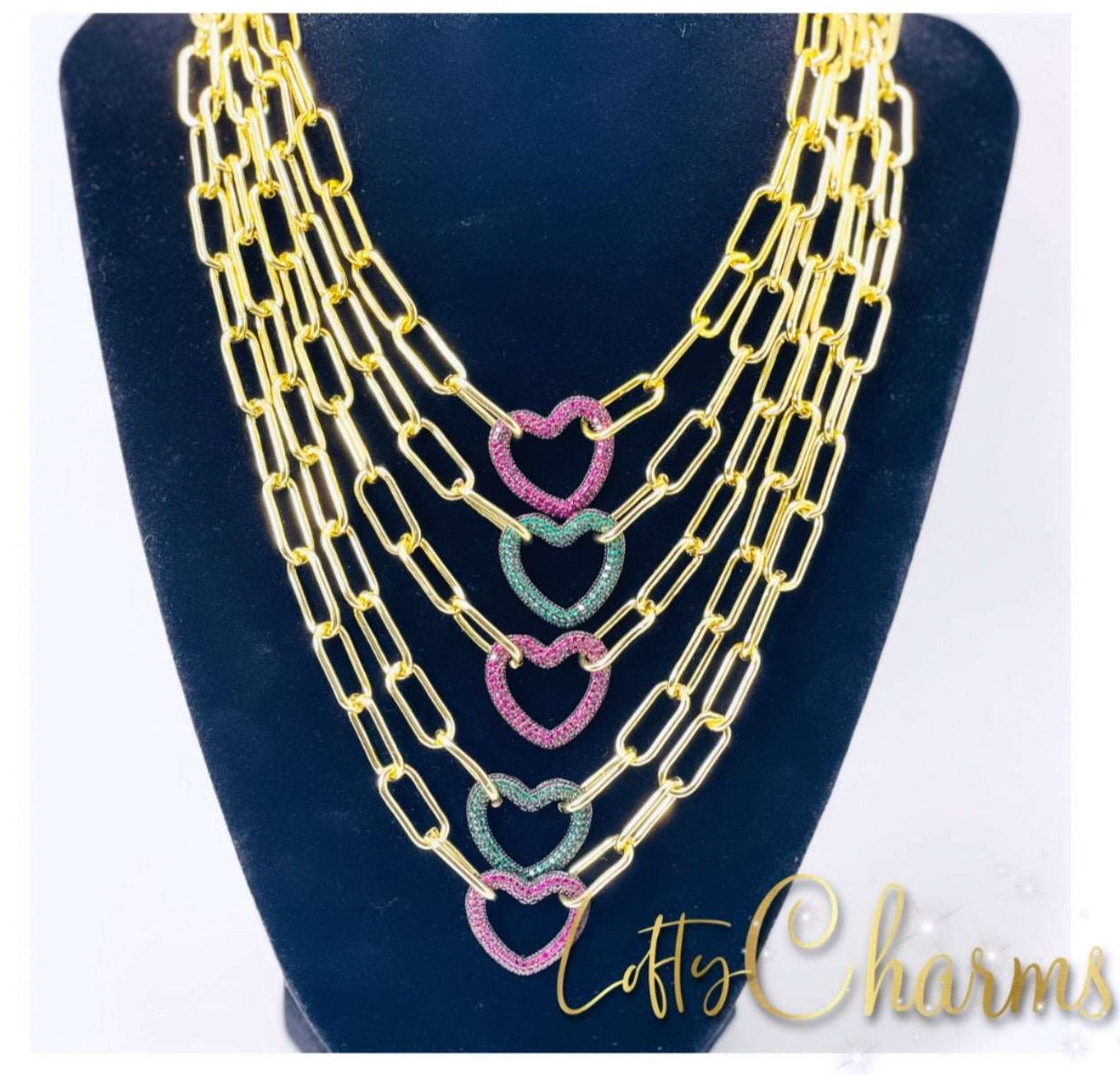CZ Pave Heart Necklace
