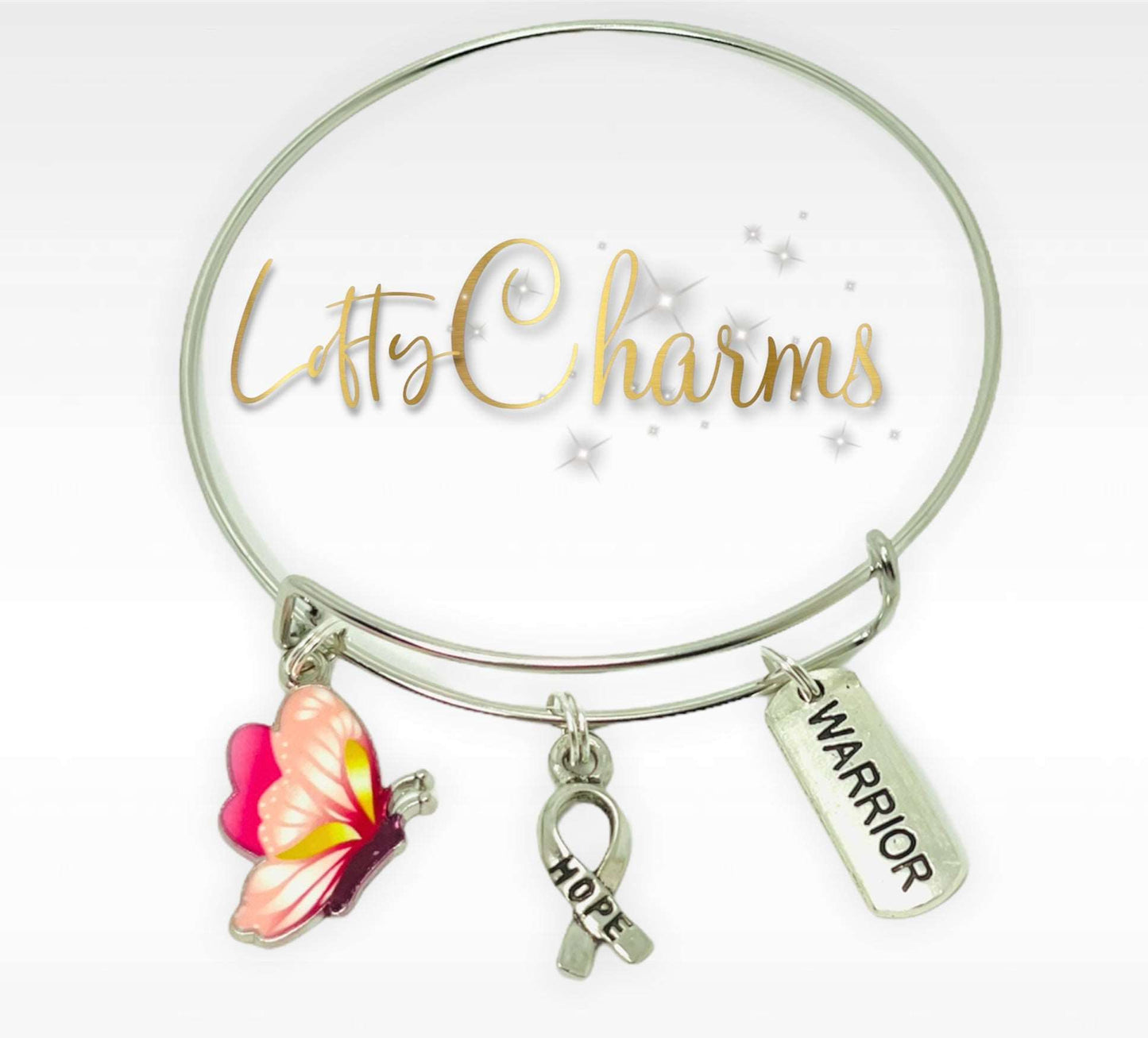 Inspirational Breast Cancer bangles