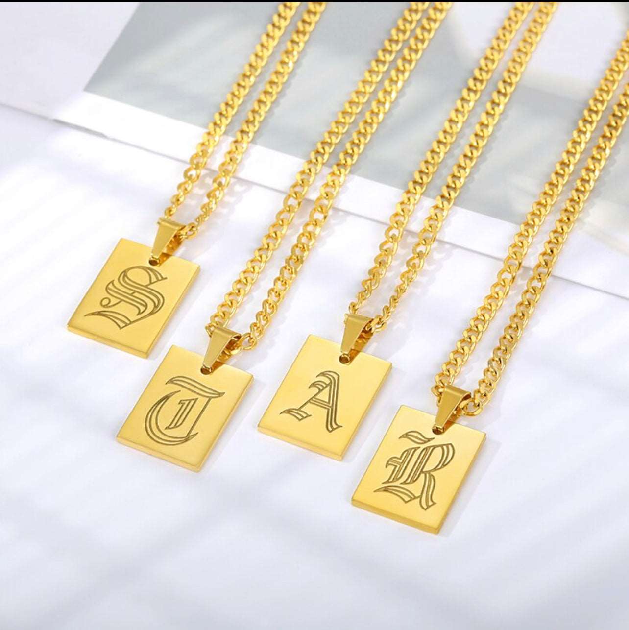 Golden Initial Necklace