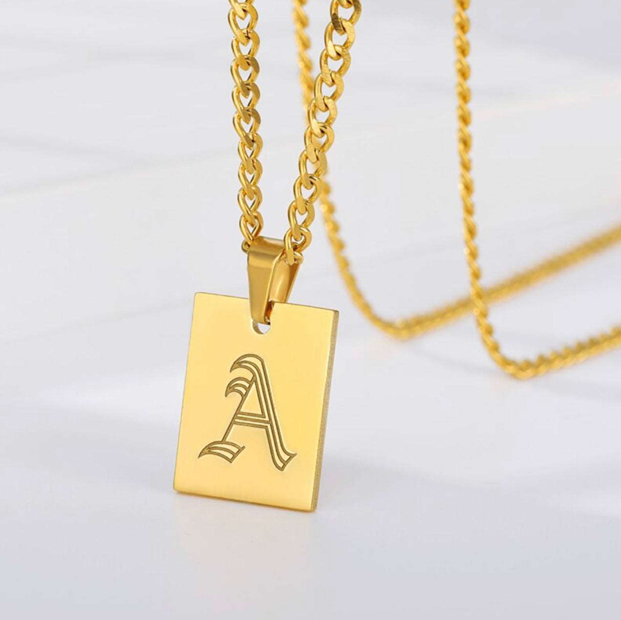 Golden Initial Necklace