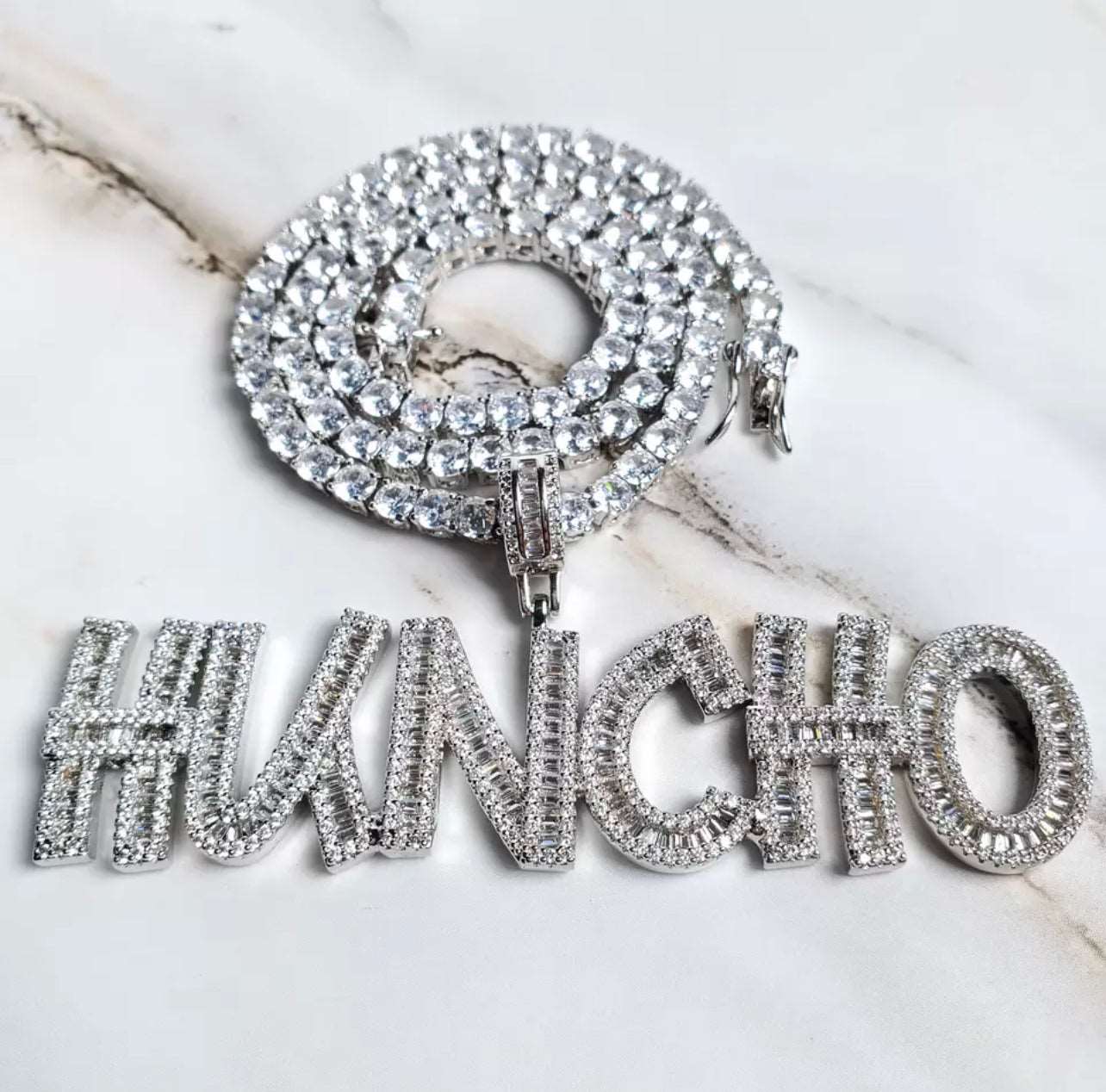 Baguettes in the Face Necklace