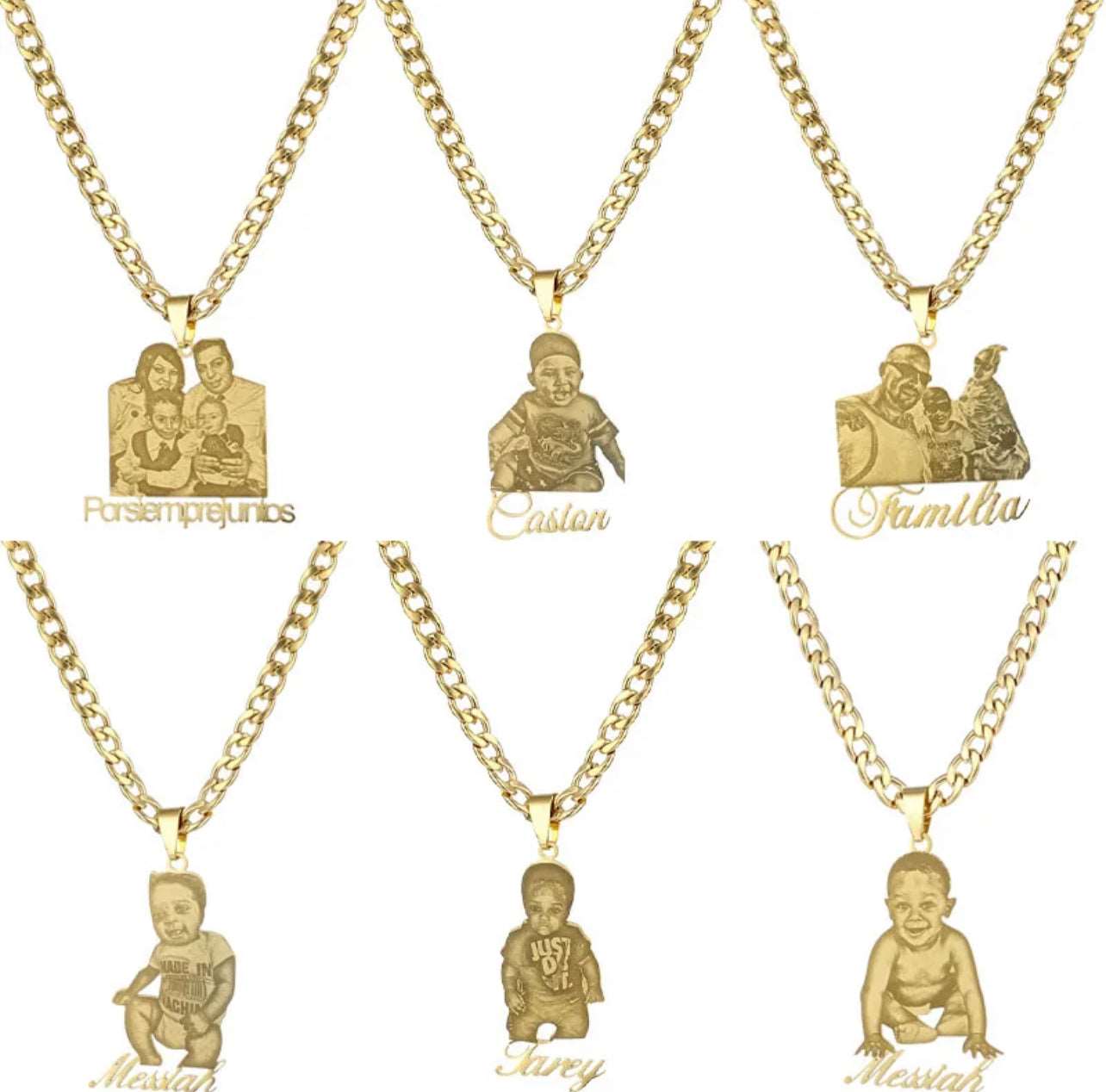 Engraved Photo Pendant