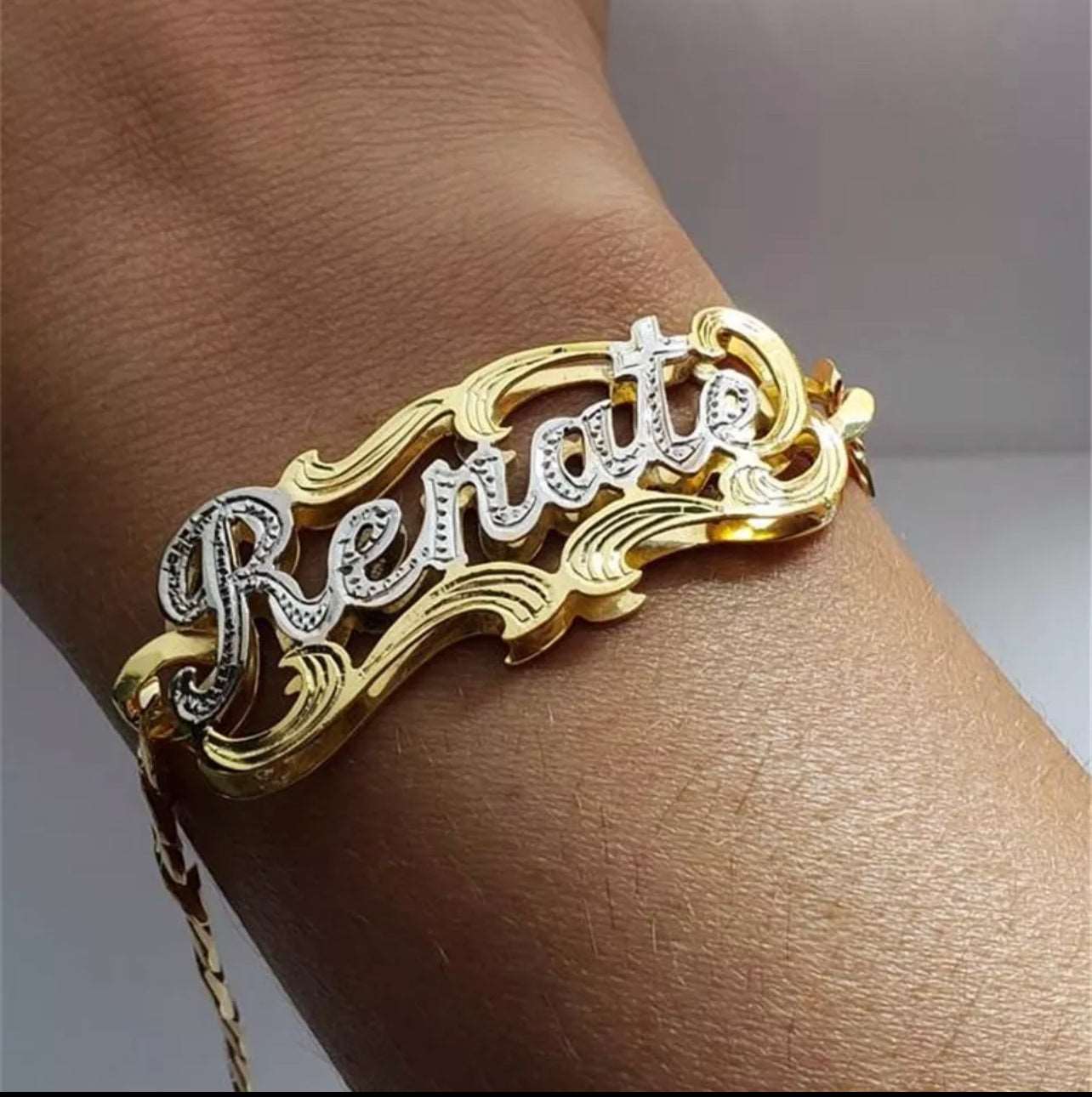 Two Tone Name Bracelet
