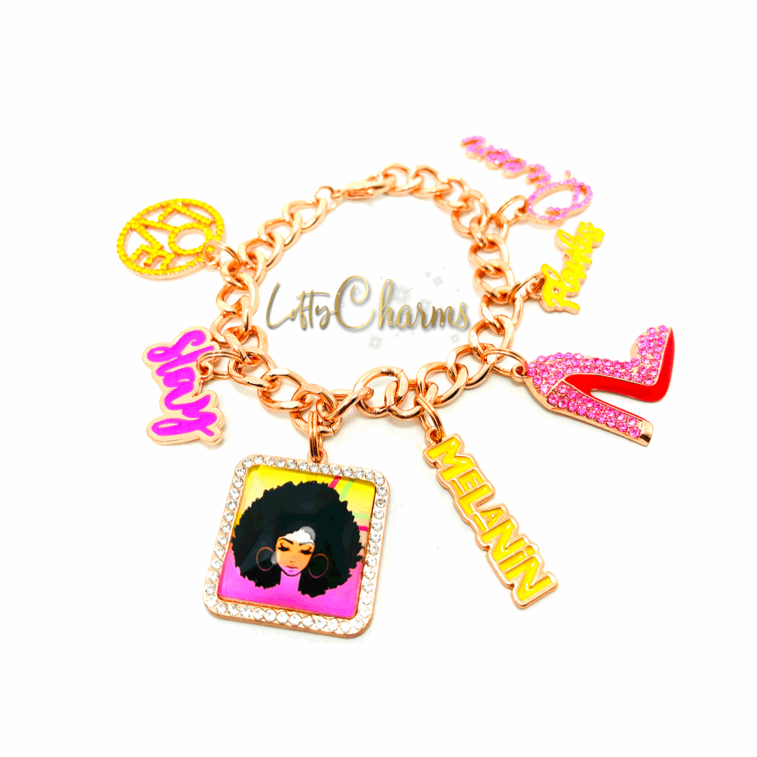 Strawberry Lemonade Cuban Link Bracelet