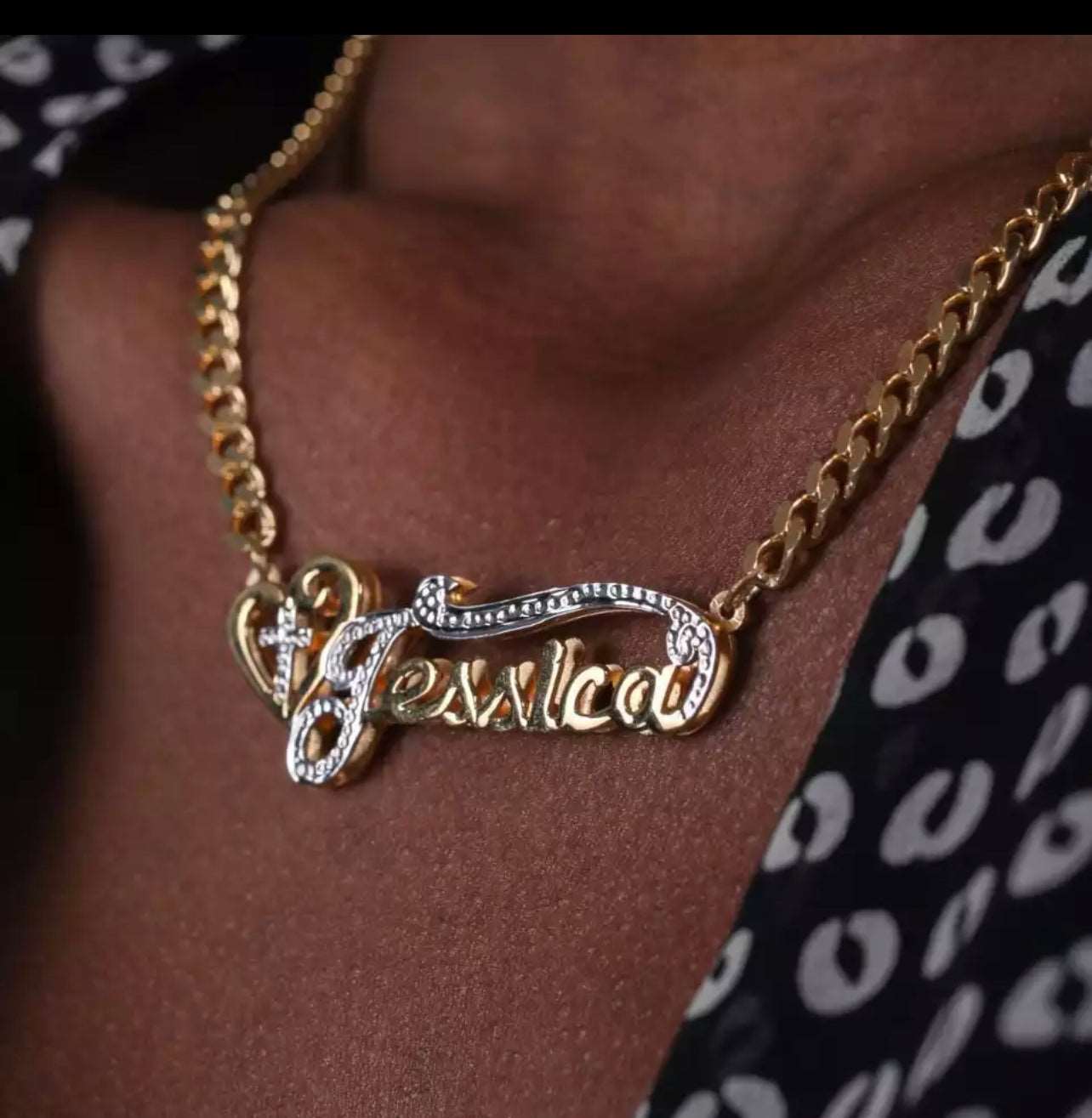 Double Plated Cross Necklace