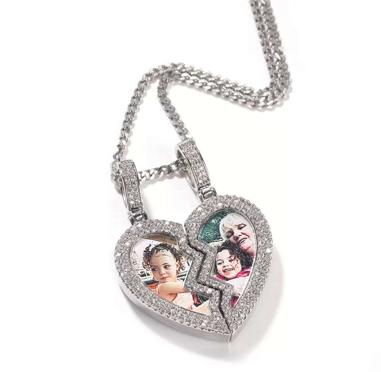 Broken Heart Photo Pendant