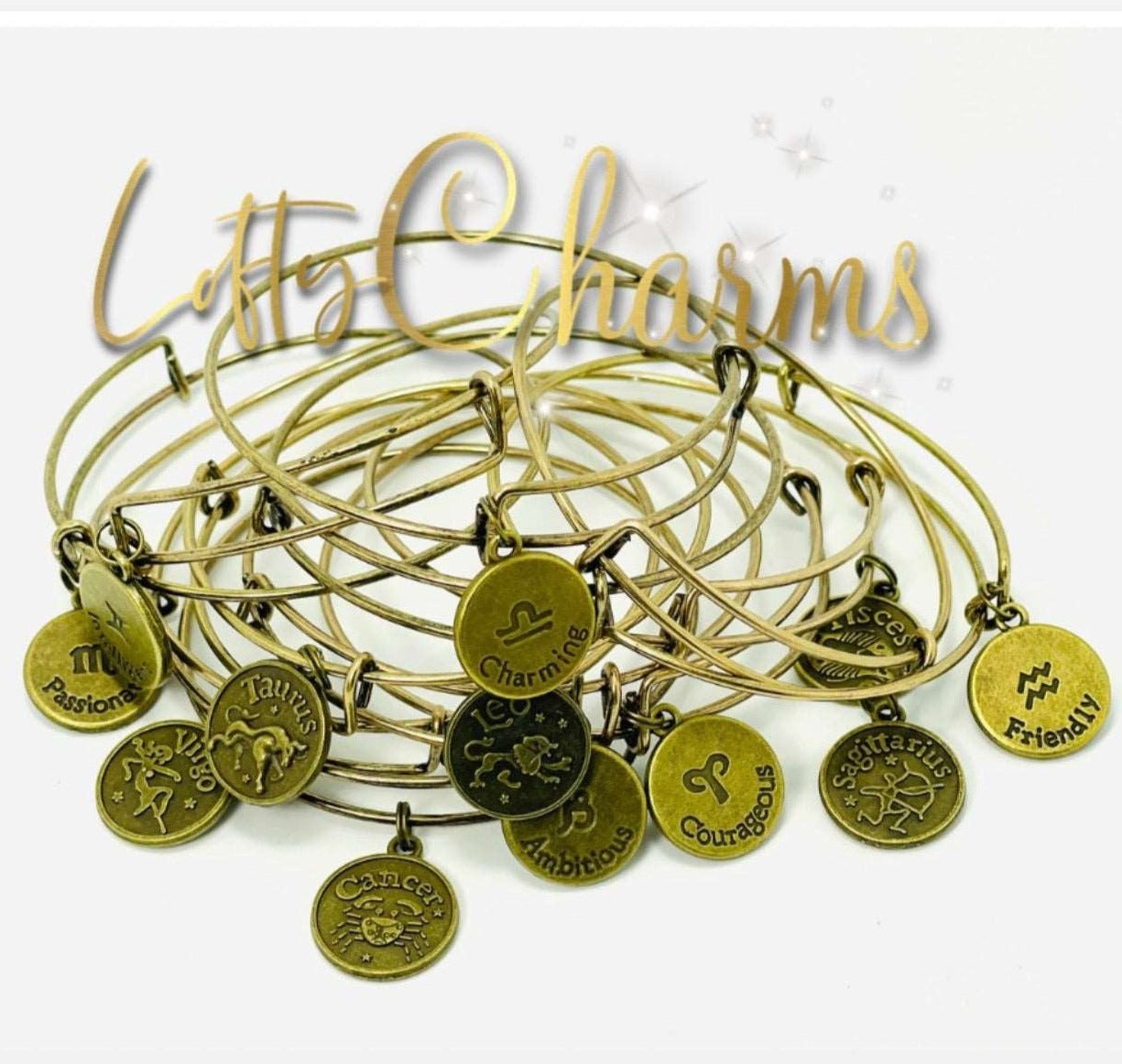 Gold Zodiac Bangles