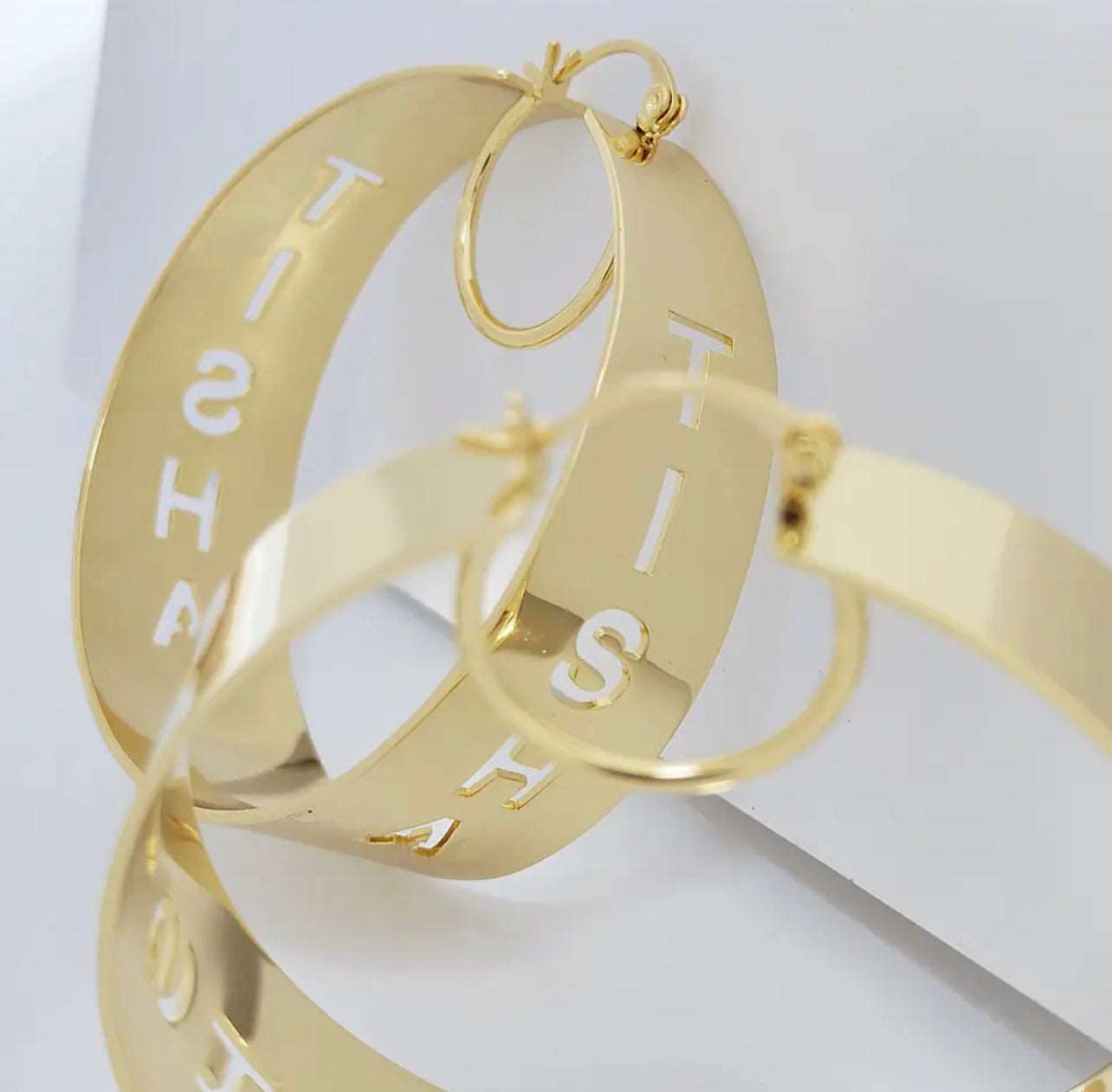 Hollow Letters Earrings