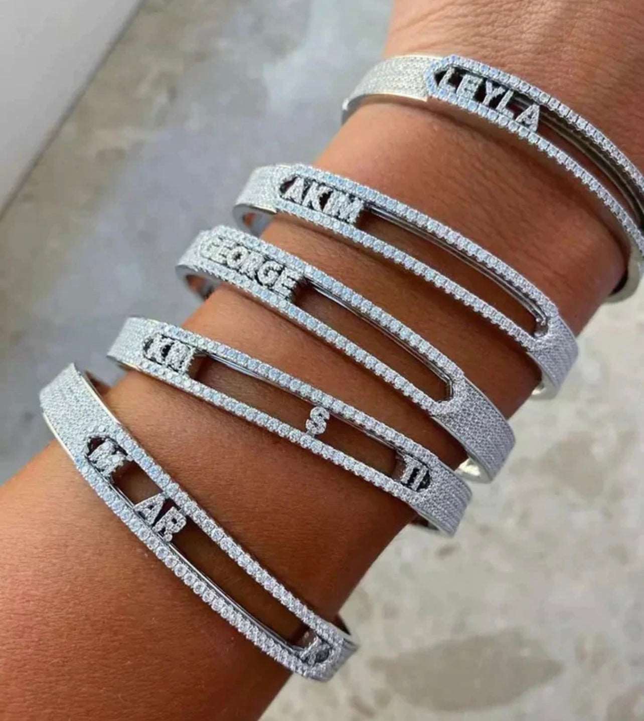Sliding Letter Bracelet