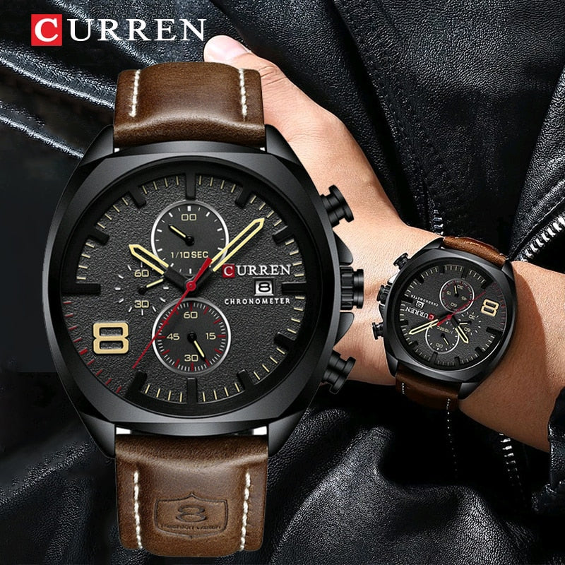 Leather Men Watch