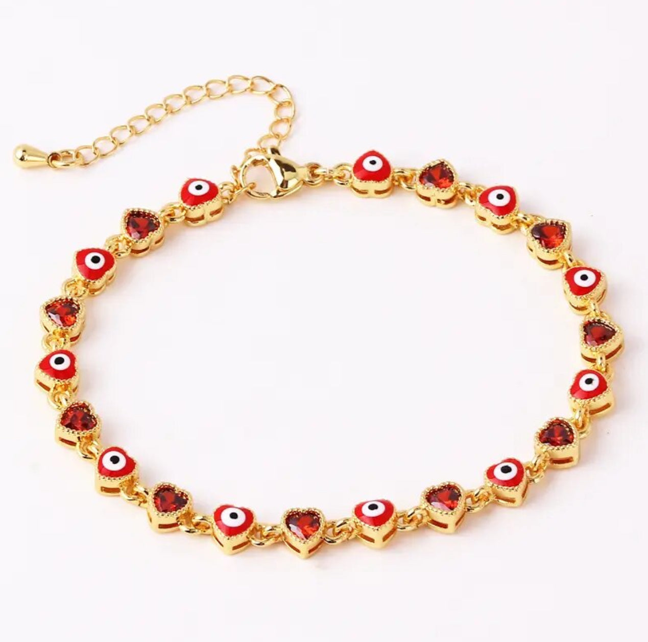 Heart Evil Eye Bracelet