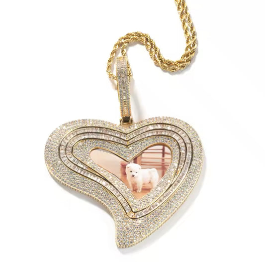 Big Heart Photo Pendant