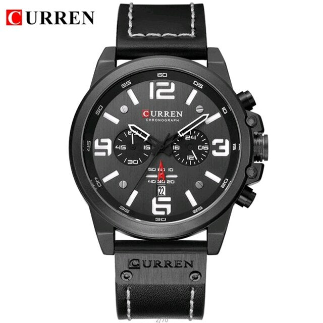 Military Leather Sport Watch