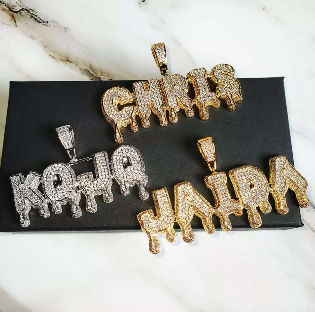 Icy Drip Name Necklace