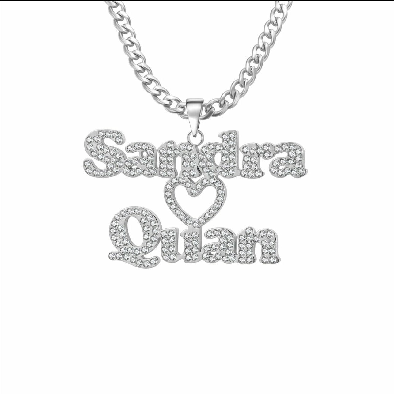 Customized Double Name Necklace
